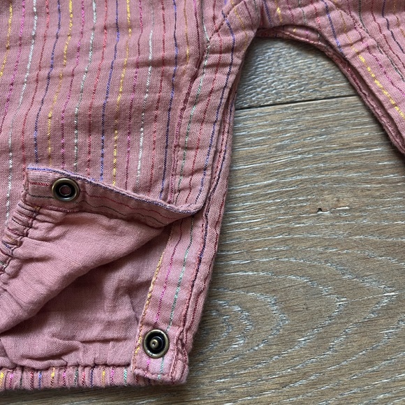 Beautiful Louis Louise Paris Rompers Lot 2 in Red & Dusty Rose | size 12M - Picture 5 of 7